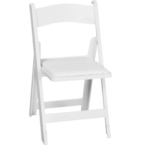 White Padded Resin Chair