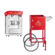 8oz Popcorn Machine and Cart (Includes Popcorn for 25 Servings & 25 Serving Bags)